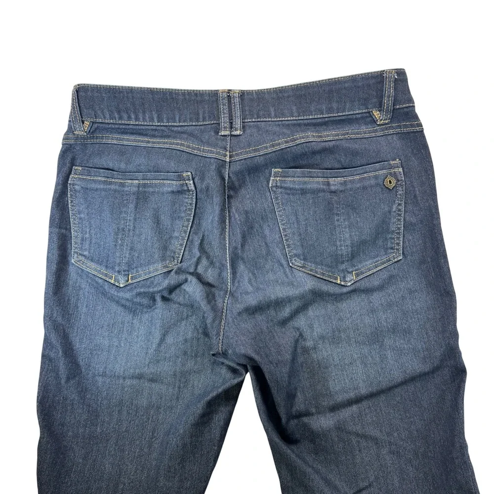 Democracy Ab Dark Wash Bootcut Jeans Women's 10 Blue Denim Mid Rise Flare - Picture 4 of 4